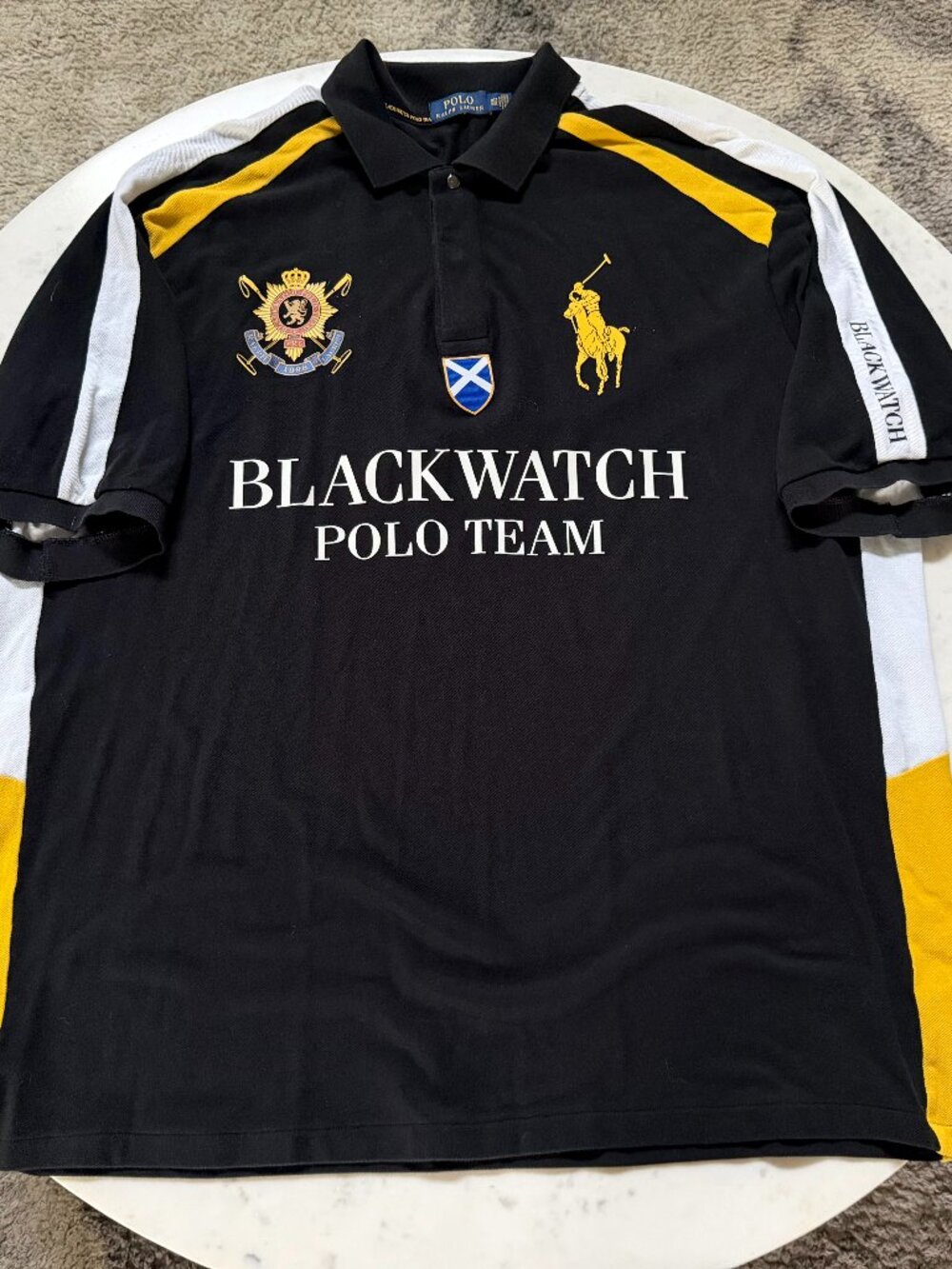 Vintage Polo Ralph Lauren Black Watch Polo Team # 3 Size 3XLT